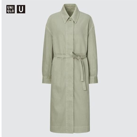 UNIQLO U Shirt Coat - Army Green - Size Small - NWT 0221 - Picture 1 of 10